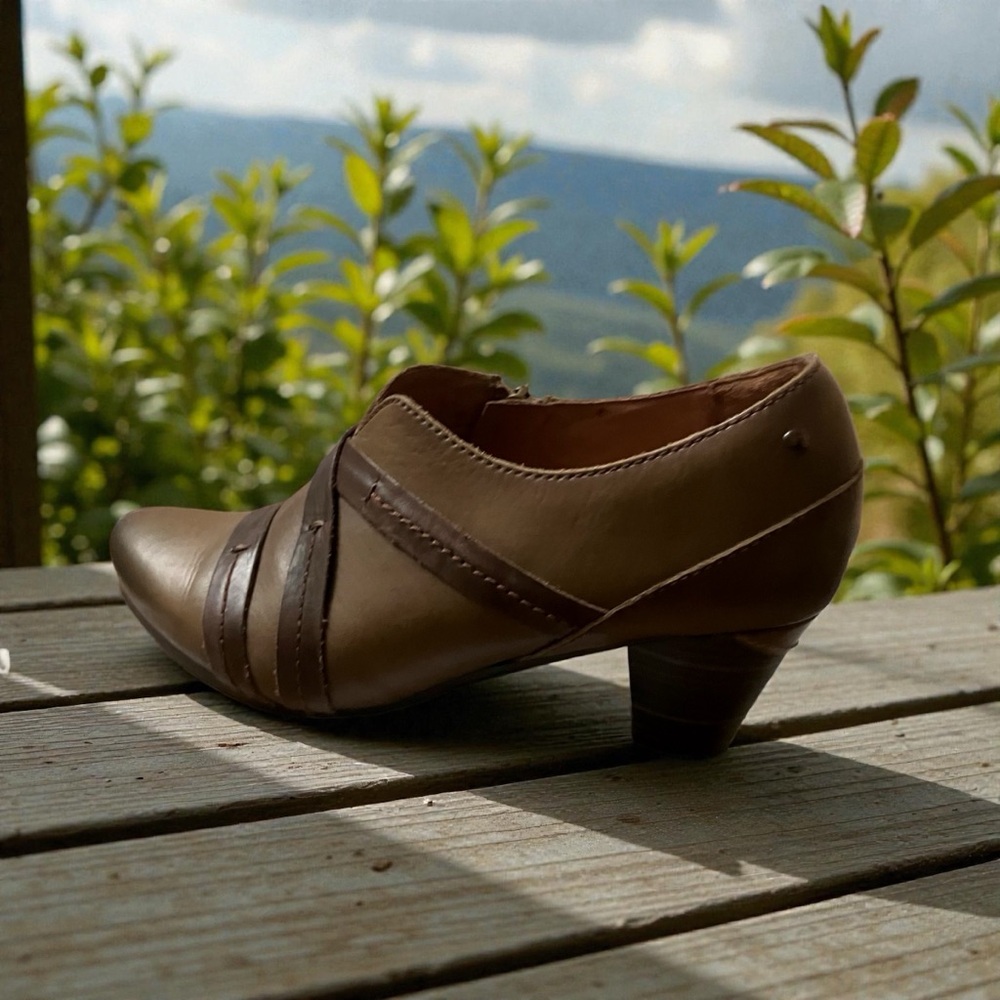 Pikolinos Lille Taupe Ankle Booties with Heel Size 37